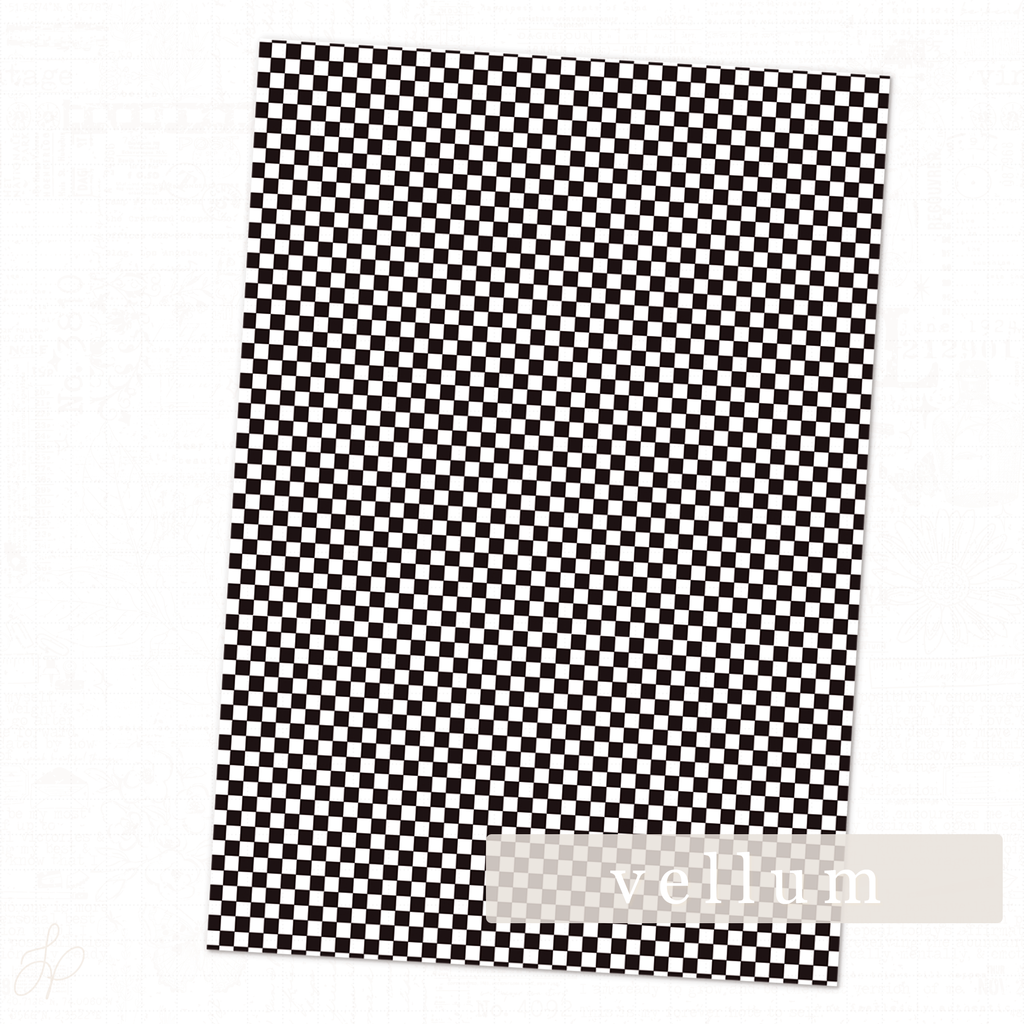Junk Journal Checkered Vellum Sheet