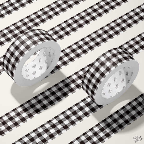 Black Buffalo Check 15mm washi || RESTOCK