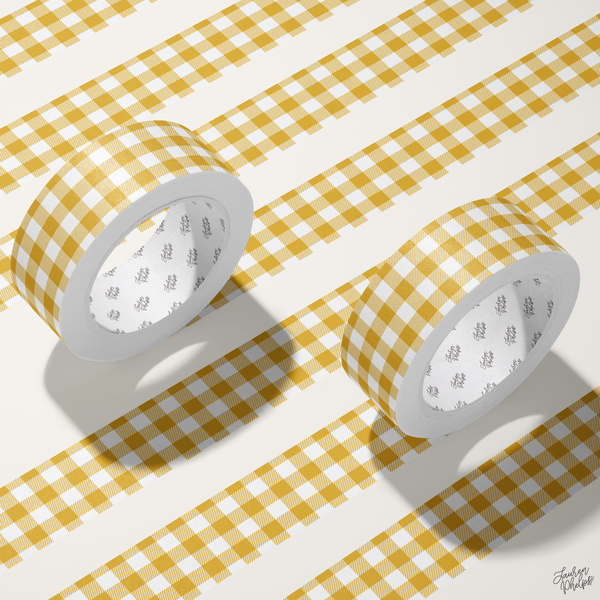Amber Buffalo Check 15mm washi || RESTOCK