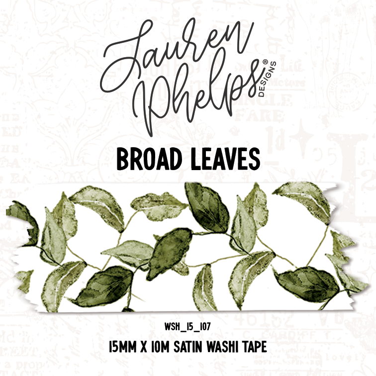 Broad Leaves 15mm washi