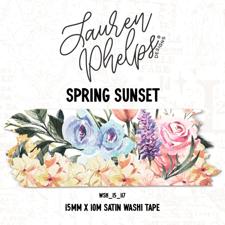 Spring Sunset 15mm washi
