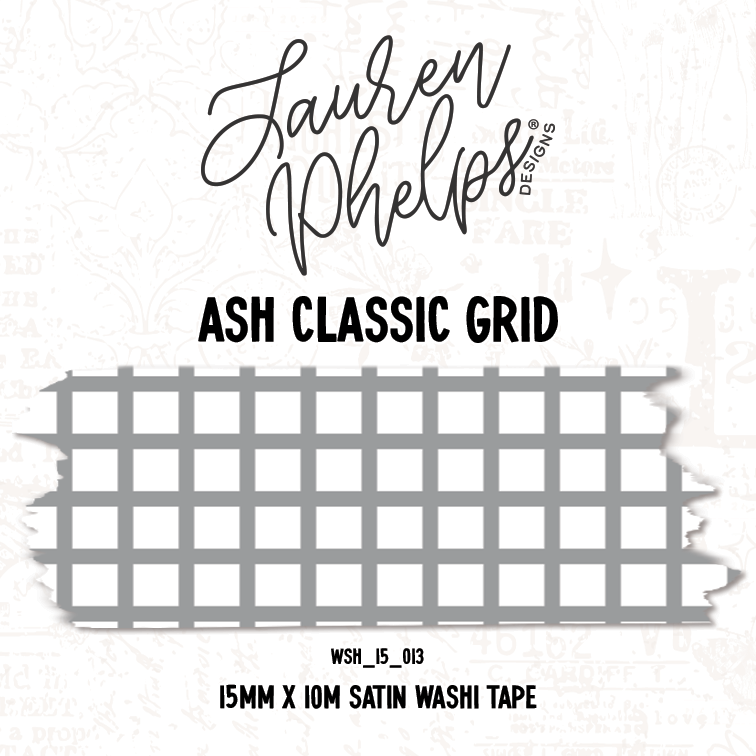 Ash Classic Grid 15mm washi