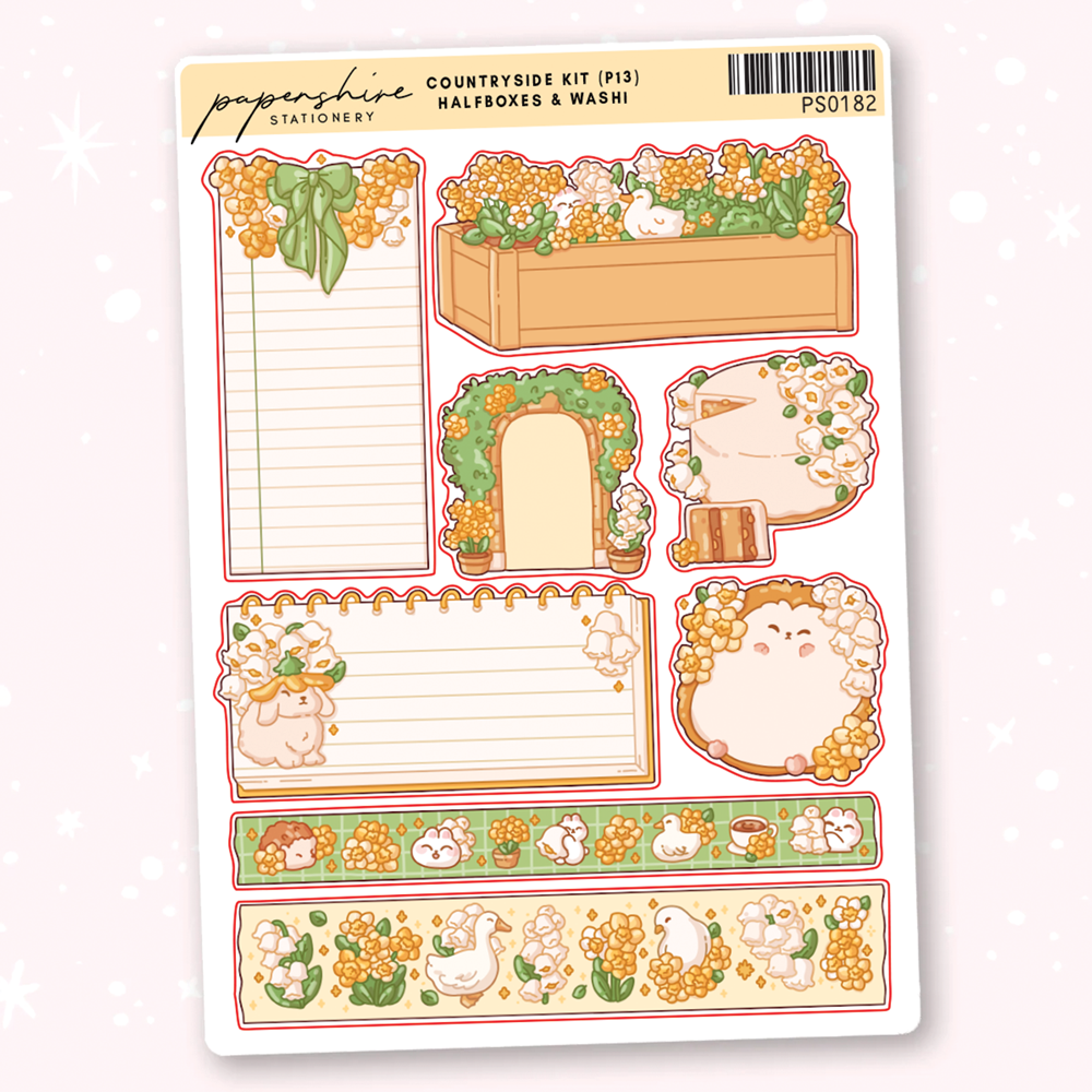 PAPERSHIRE || Countryside Journaling Kit Halfboxes & Washi P13