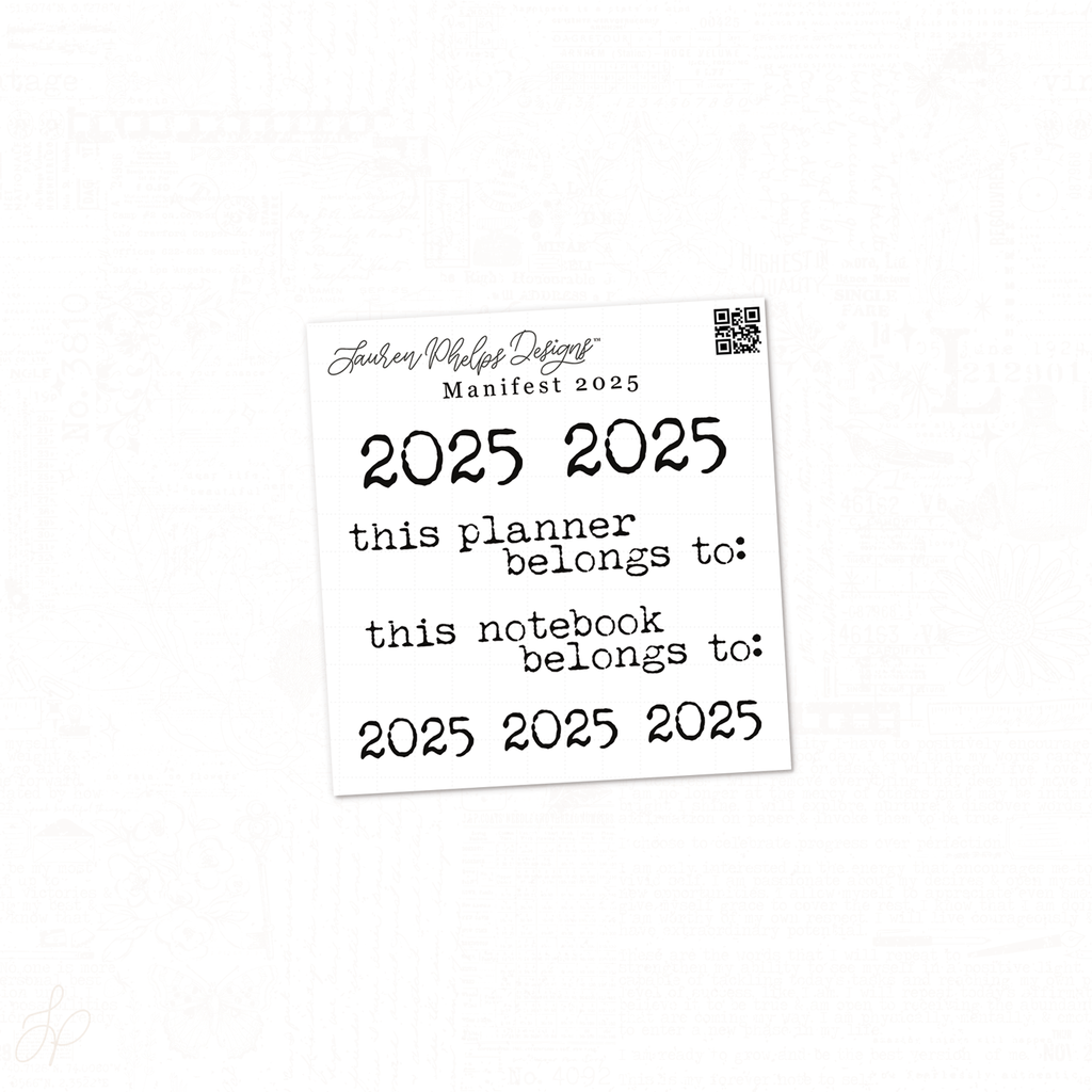 Manifest 2025 Sticker Sheet | Washi or White