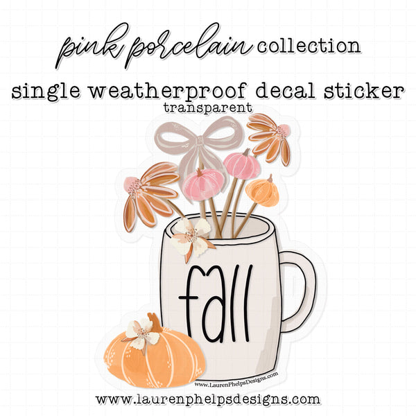 Pink Porcelain Mug Luxe Sticker Decal