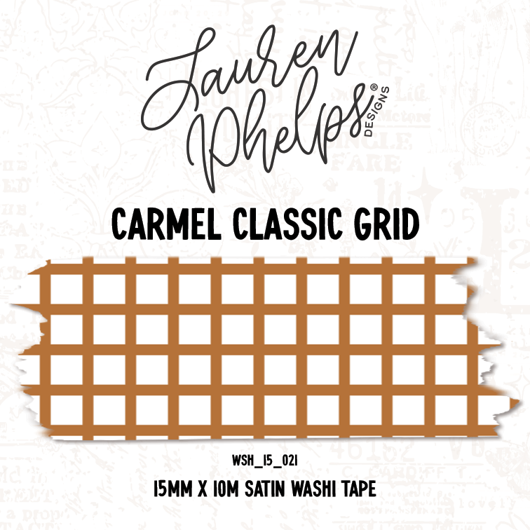 Carmel Classic Grid 15mm washi