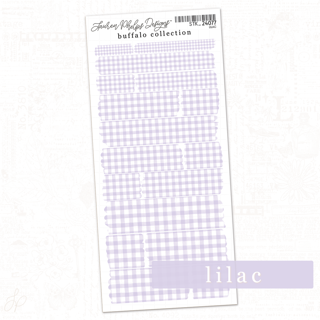 Buffalo Collection | Lilac | Washi Strips Sheet