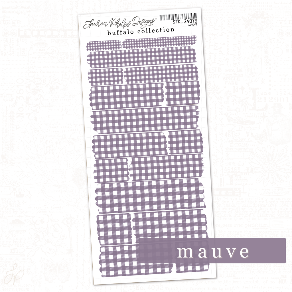 Buffalo Collection | Mauve | Washi Strips Sheet