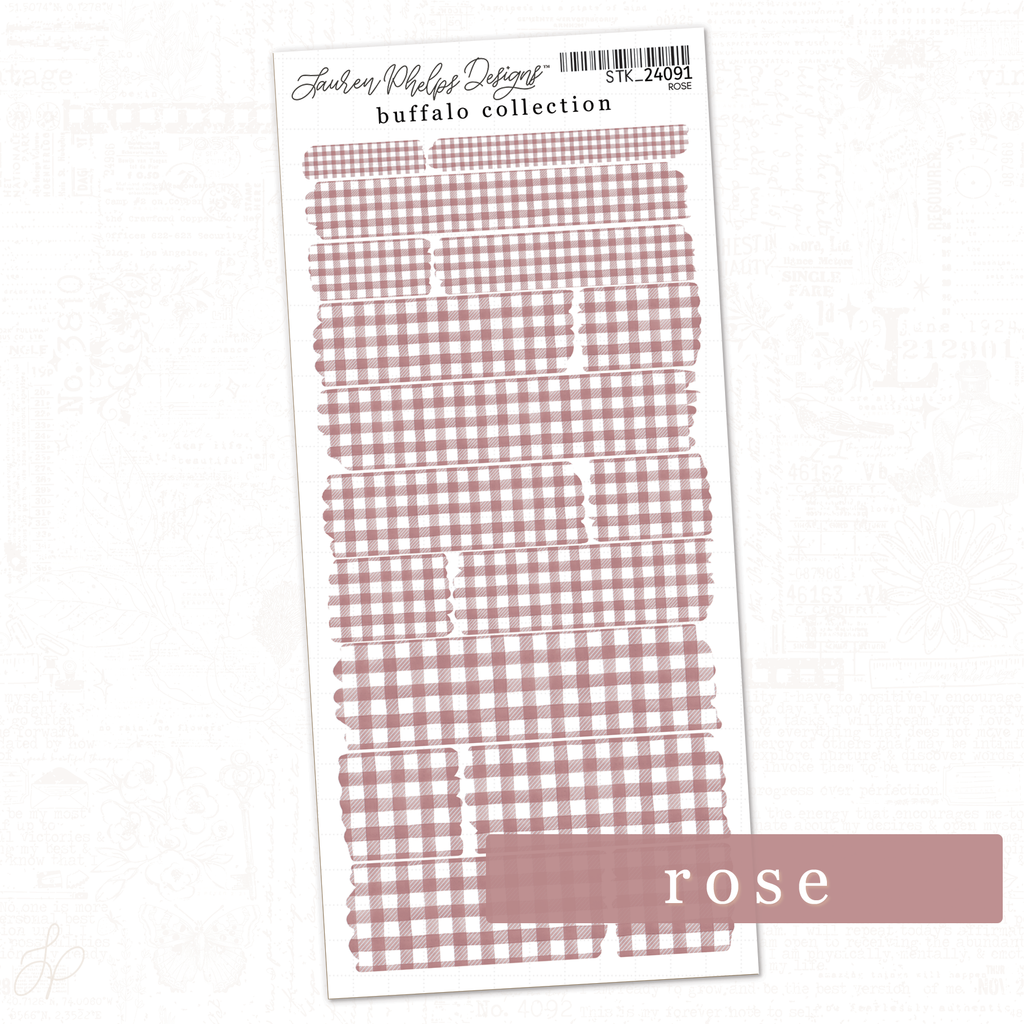 Buffalo Collection | Rose | Washi Strips Sheet