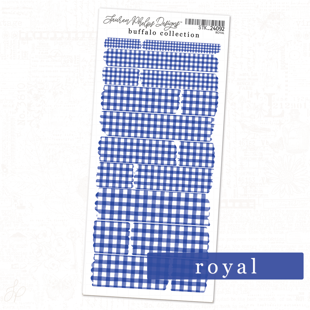 Buffalo Collection | Royal | Washi Strips Sheet