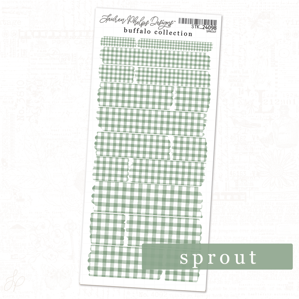 Buffalo Collection | Sprout | Washi Strips Sheet