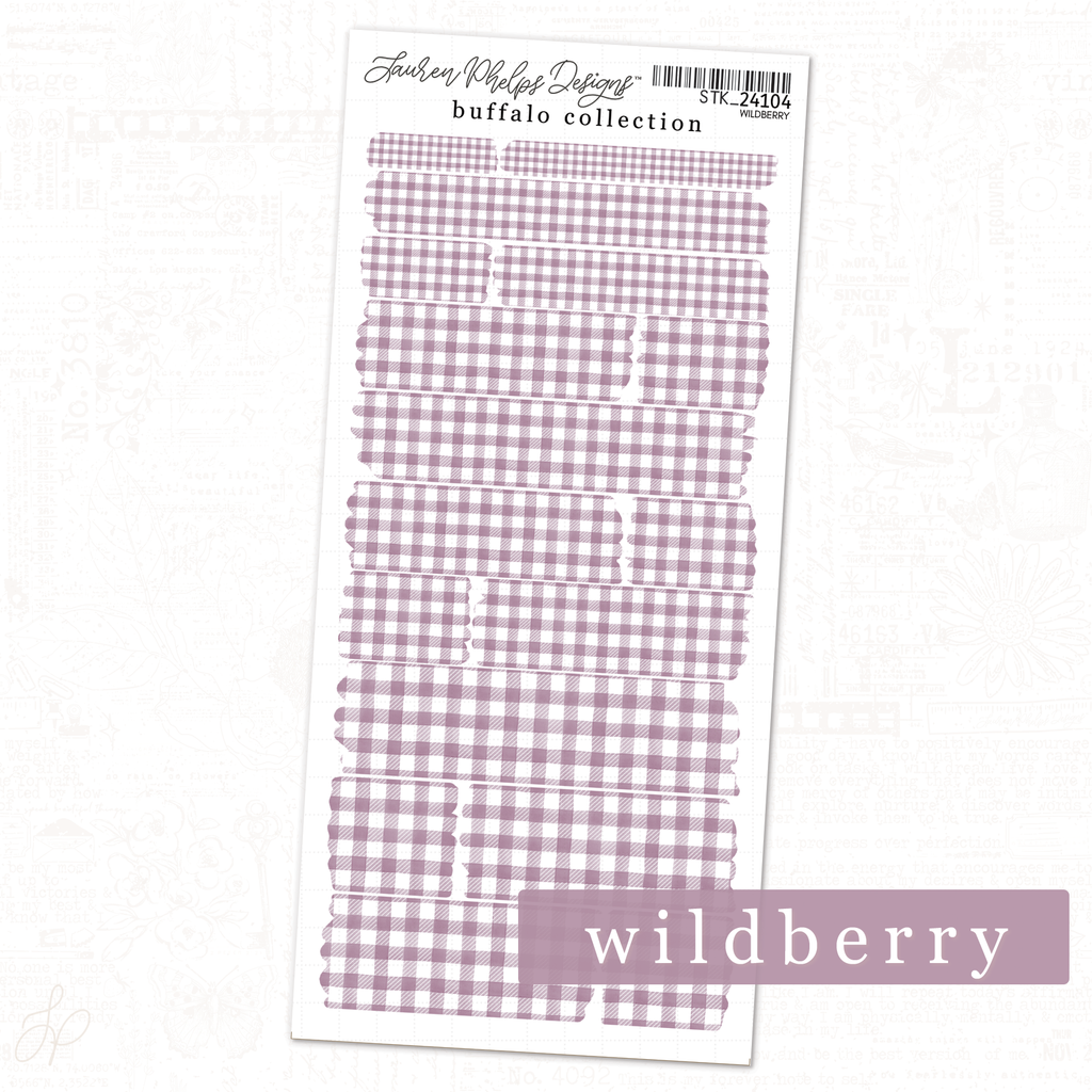 Buffalo Collection | Wildberry | Washi Strips Sheet