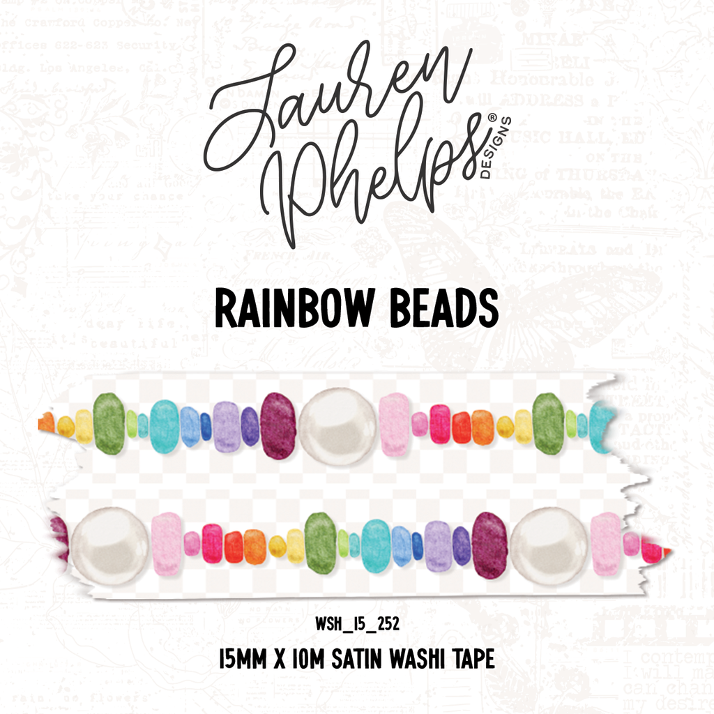 Rainbow Beads | 15mm washi