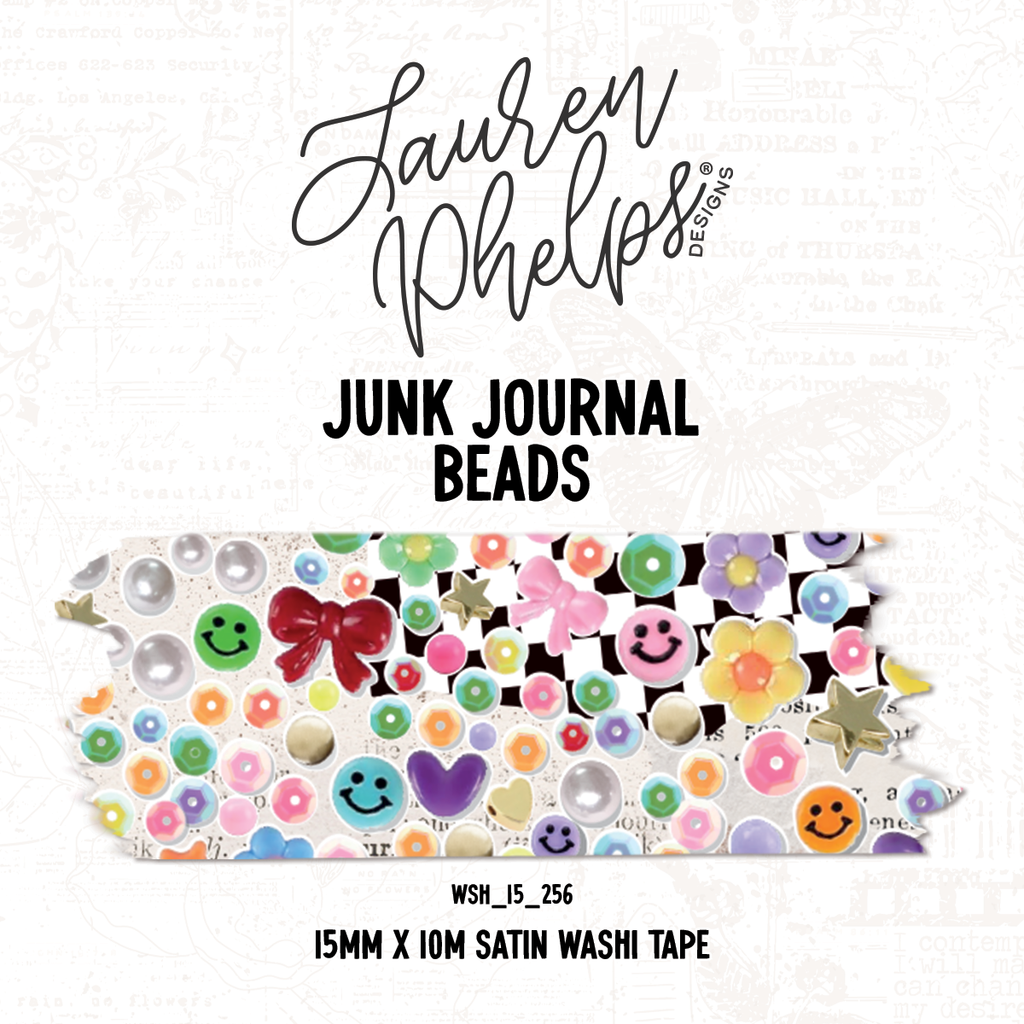 Junk Journal Beads | 15mm washi