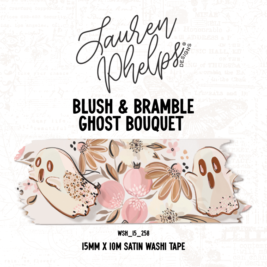 Blush & Bramble Ghost Bouquet | 15mm washi