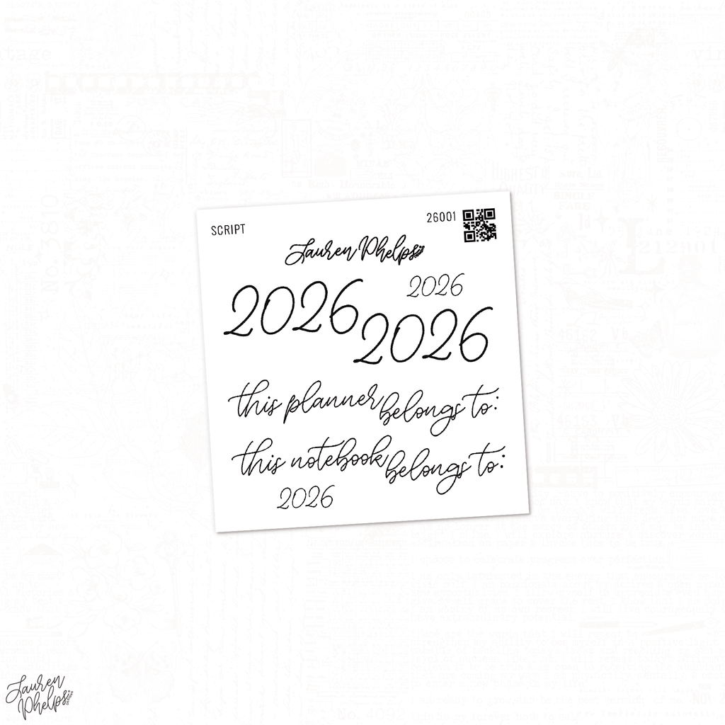 Script 2026 Sticker Sheet