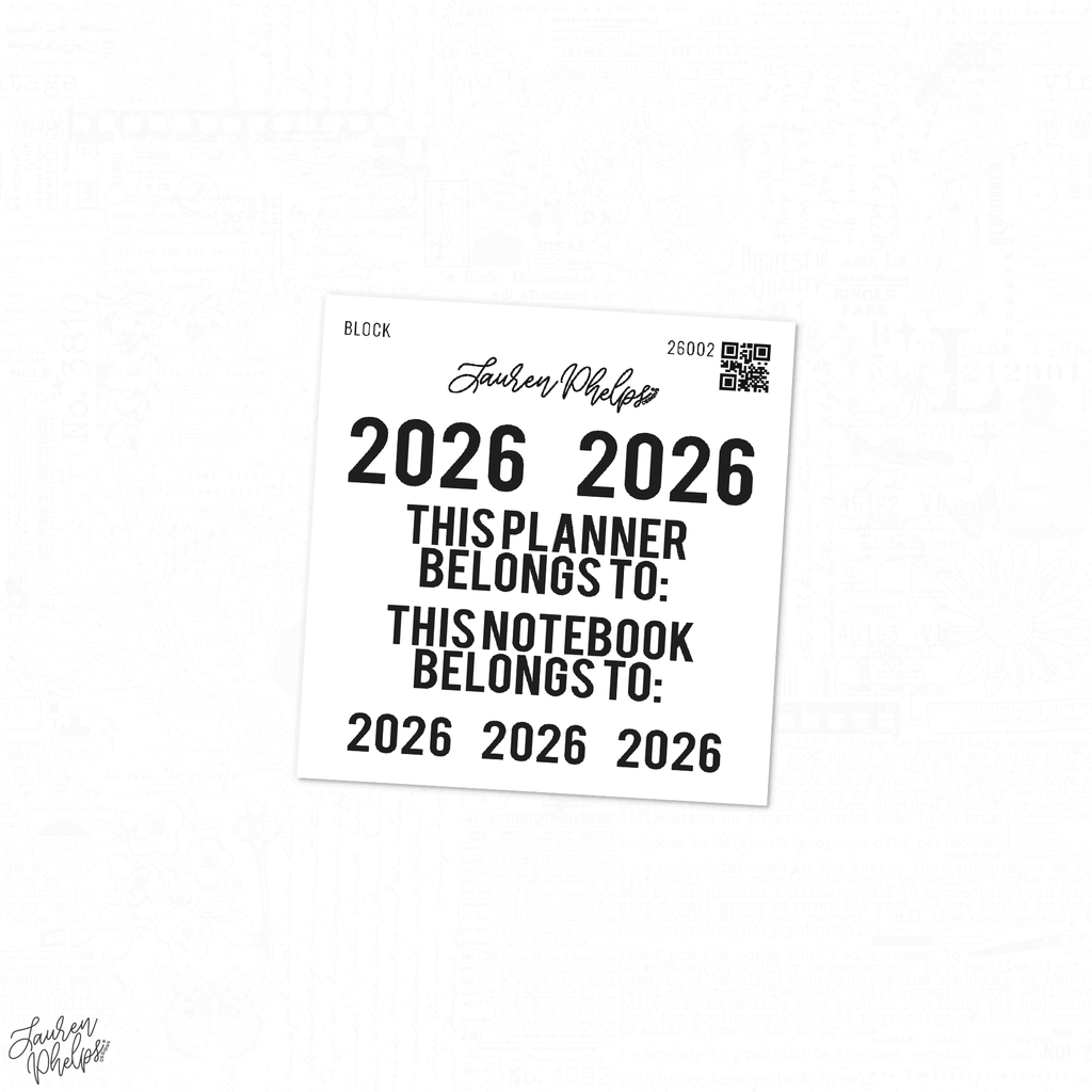 Block 2026 Sticker Sheet