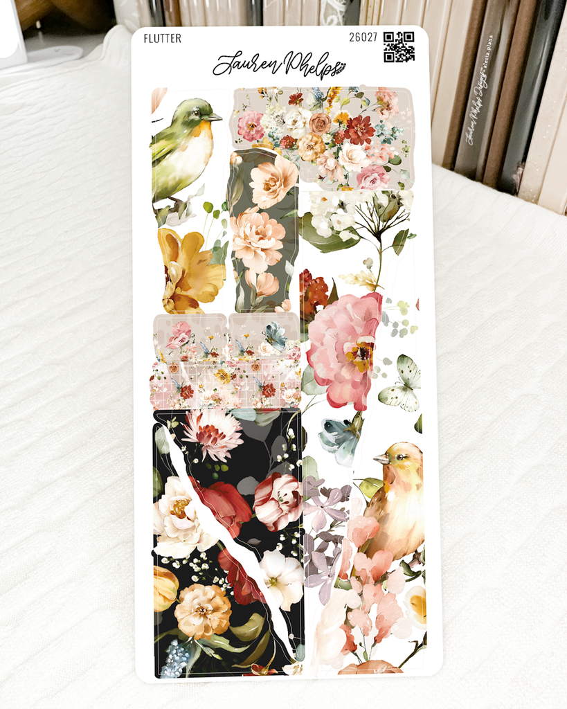 Flutter Collection | Torn Paper Sticker Sheet