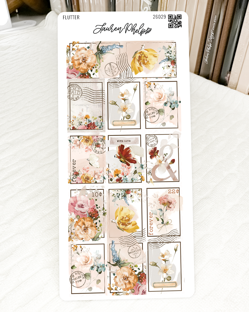 Flutter Collection | Stamp Deco Sticker Sheet