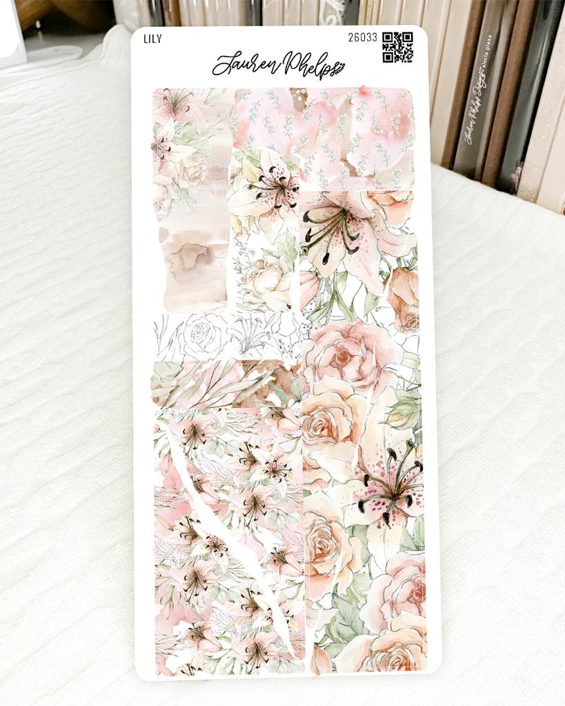 Lily Collection | Torn Paper Sticker Sheet