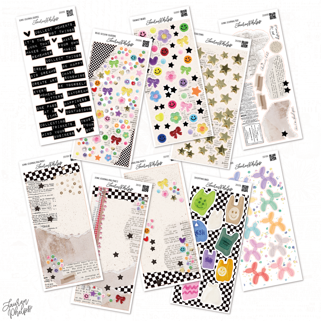 Junk Journal Sticker Bundle | 10