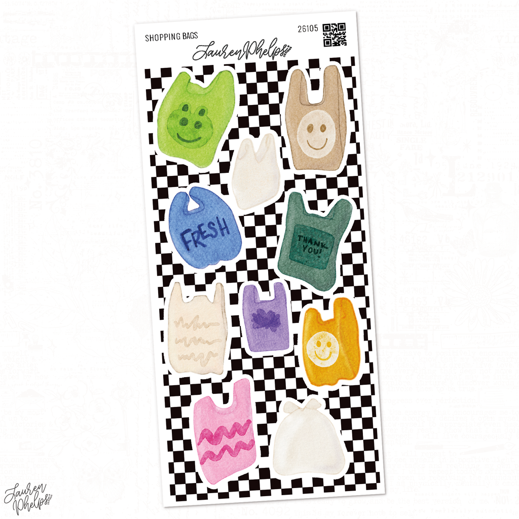 Shopping Bags Deco Sticker Sheet