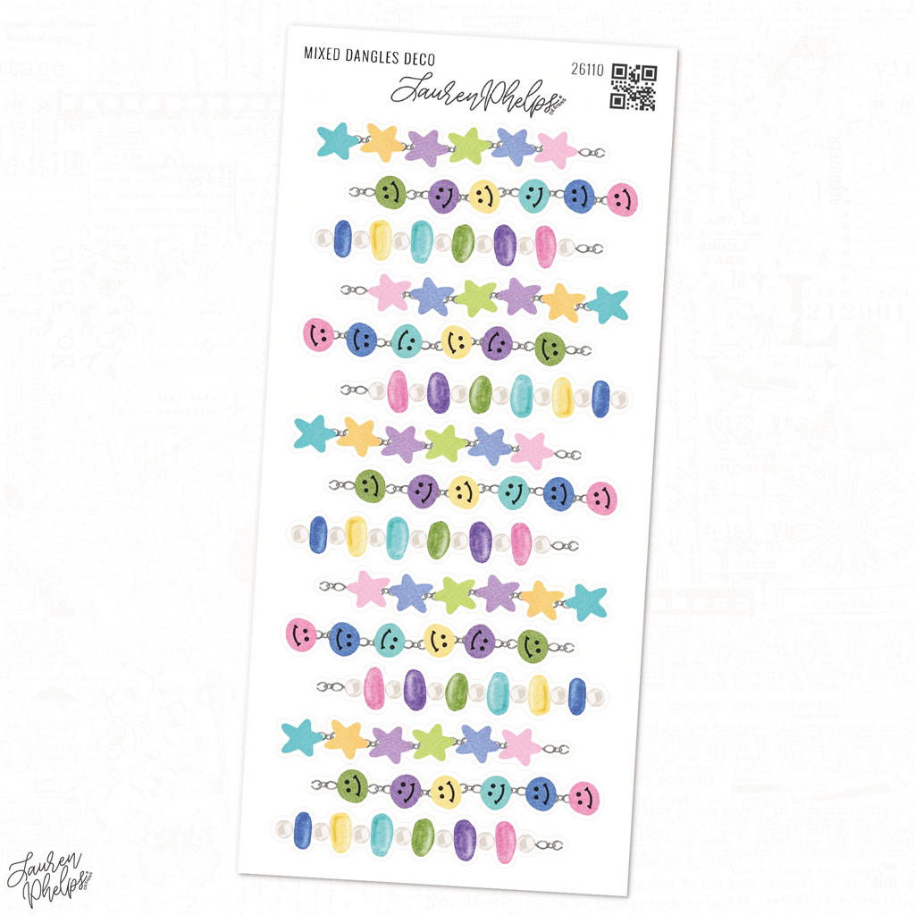 Mixed Dangles Deco Sticker Sheet