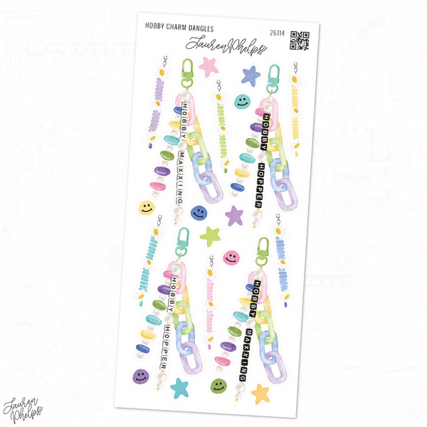Hobby Charm Dangles Deco Sticker Sheet