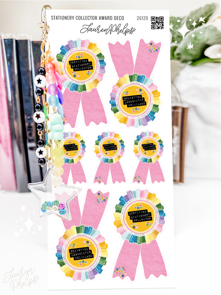 Stationery Collector Award Deco Sticker Sheet