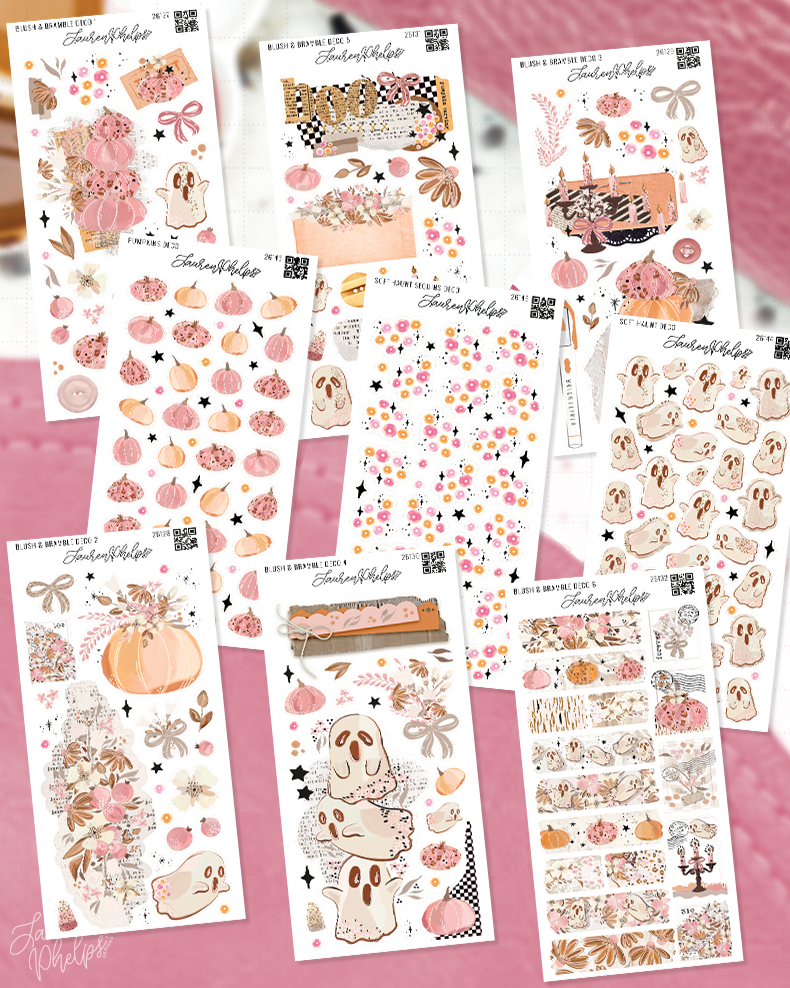 Blush & Bramble Deco Sticker Bundle | 9 pieces