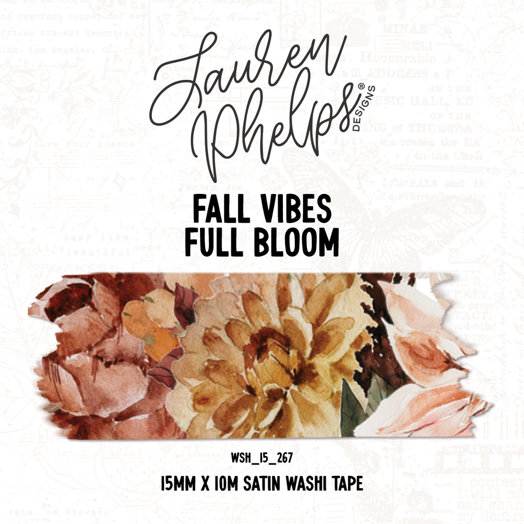 Fall Vibes Full Bloom 2.0 | 15mm washi