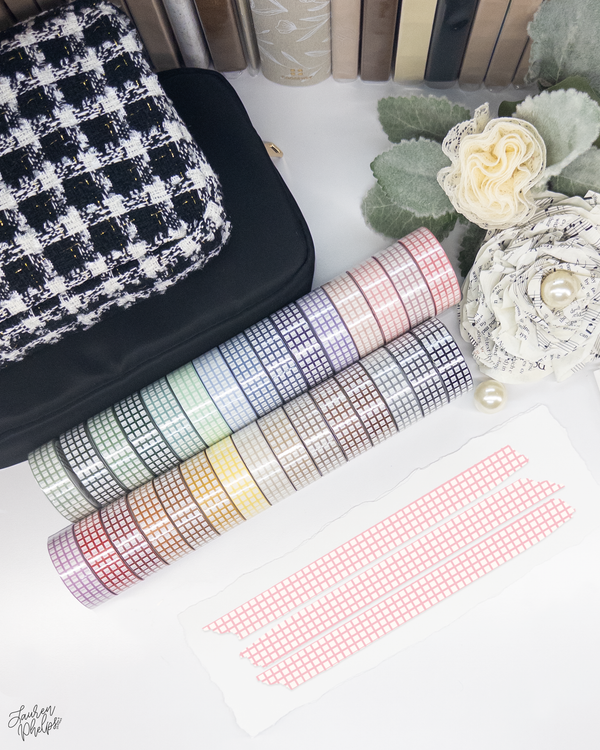 Blush Classic Grid 15mm washi