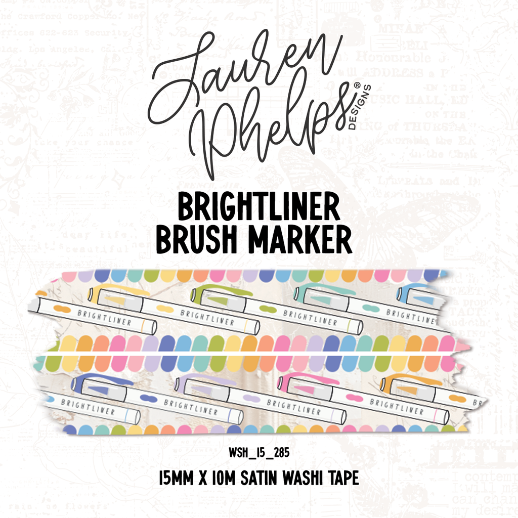 Brightliner Brush Marker | 15mm washi