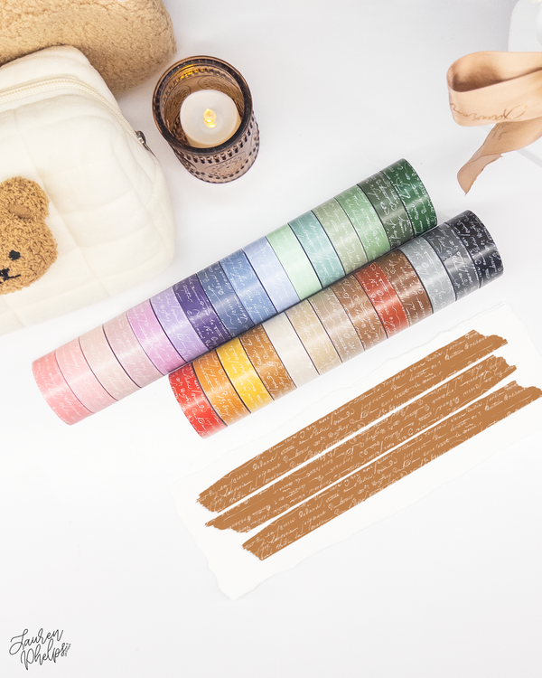 Carmel French Text 15mm washi