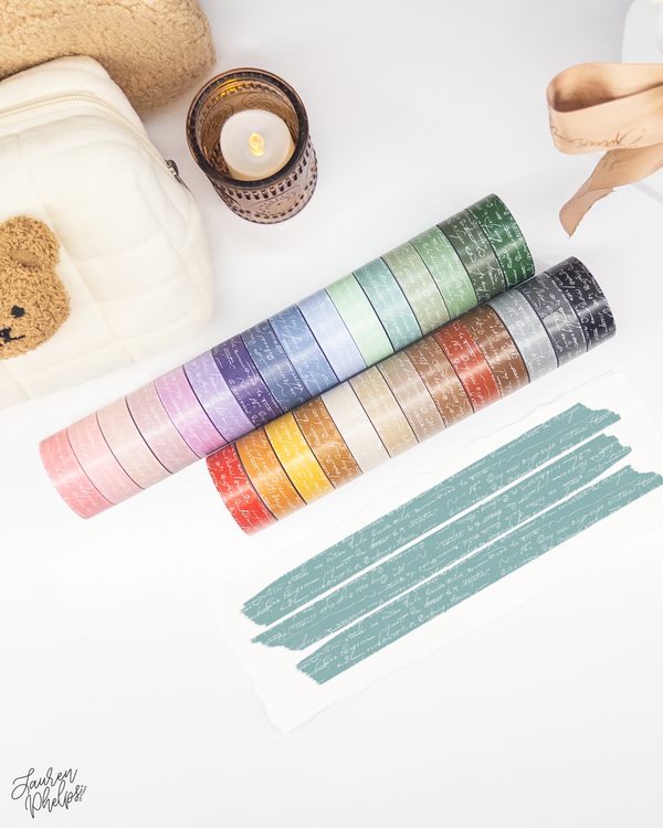 Icehouse French Text 15mm washi