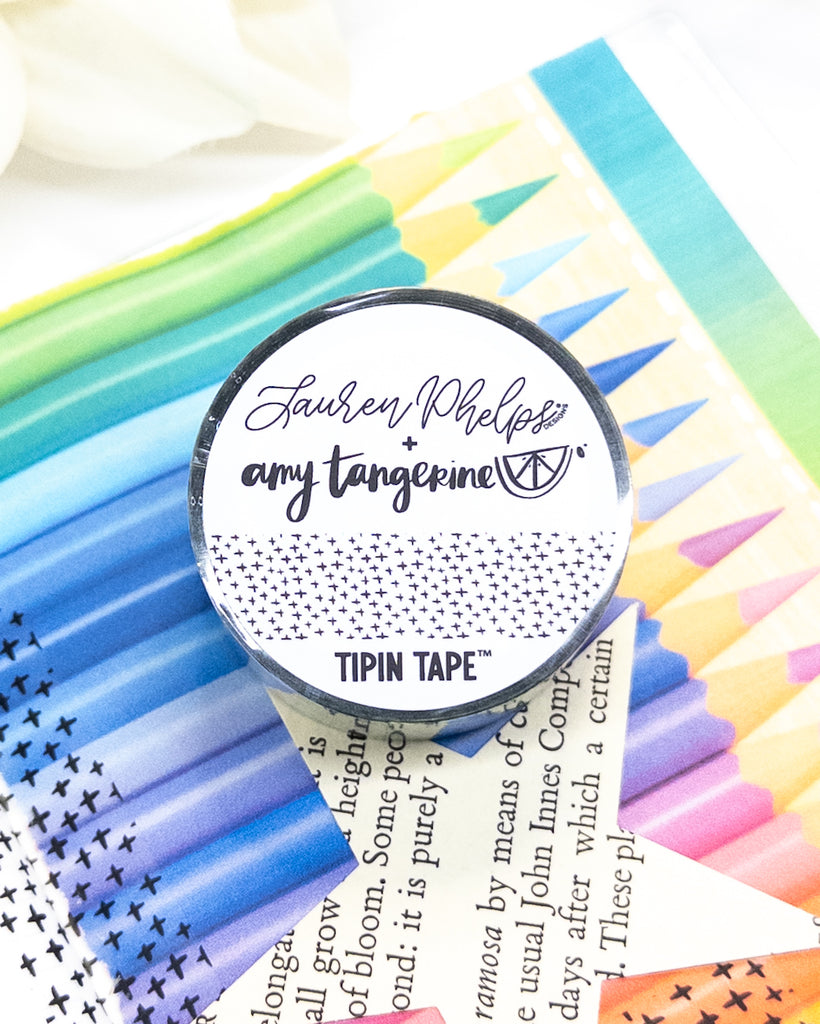 LPD x Amy Tangerine TipIn Tape™ Collaboration | Watercolor Plus Signs Matte PET Tape