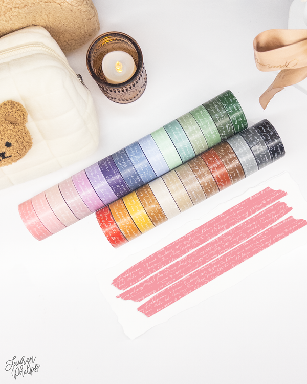 Flamingo French Text 15mm washi