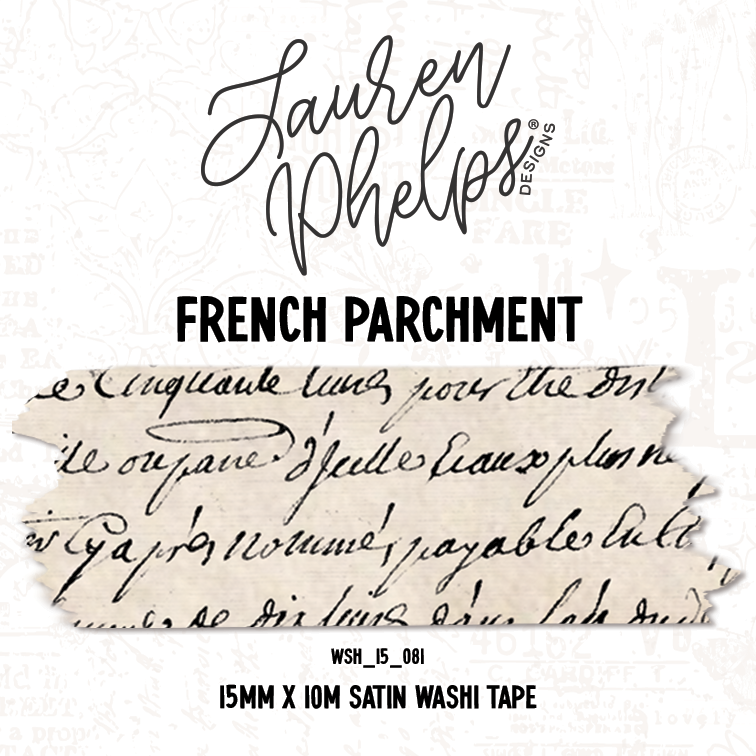 French Parchment 15mm washi | Best Seller