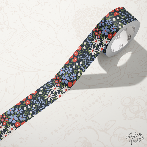 Berries & Blooms Dark 15mm washi