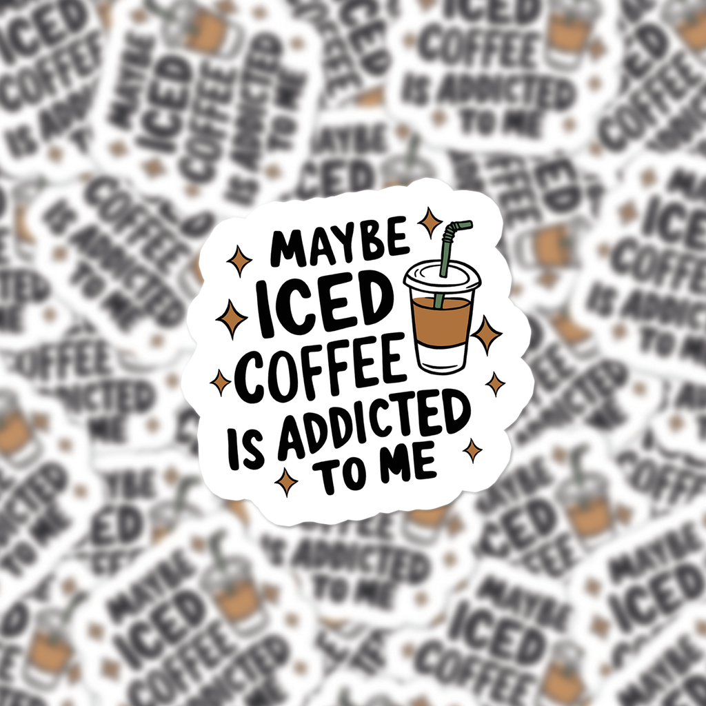 Iced Coffee Addict Decal Sticker