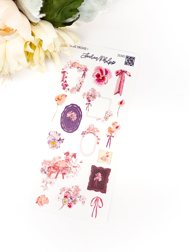 Blooming Collection | Orchid Deco Sticker Sheet