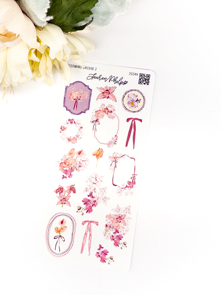 Blooming Collection | Orchid Deco Sticker Sheet