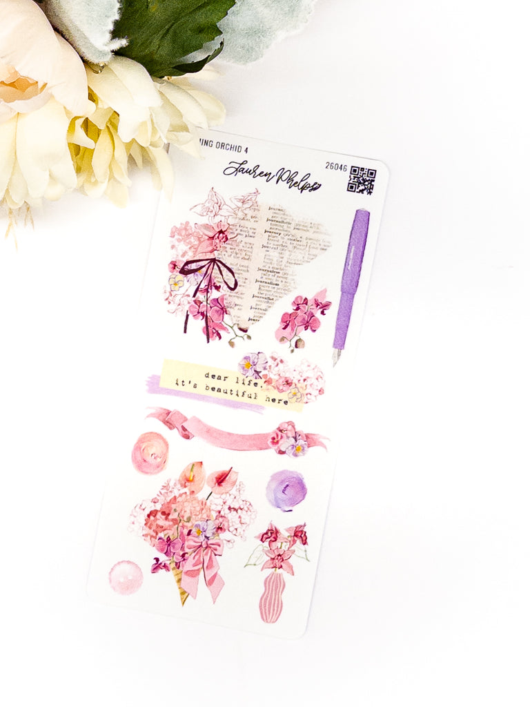 Blooming Collection | Orchid Deco Sticker Sheet