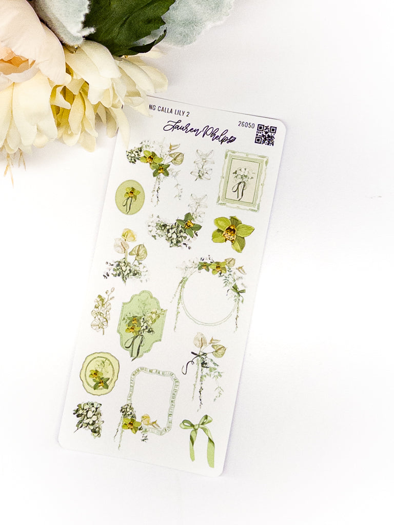 Blooming Collection | Calla Lily Deco Sticker Sheet