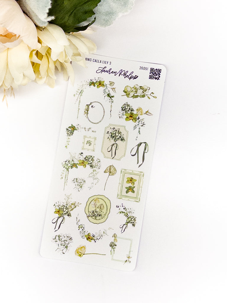 Blooming Collection | Calla Lily Deco Sticker Sheet