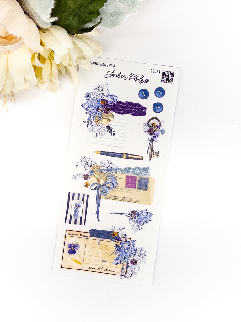 Blooming Collection | Pansey Deco Sticker Sheet