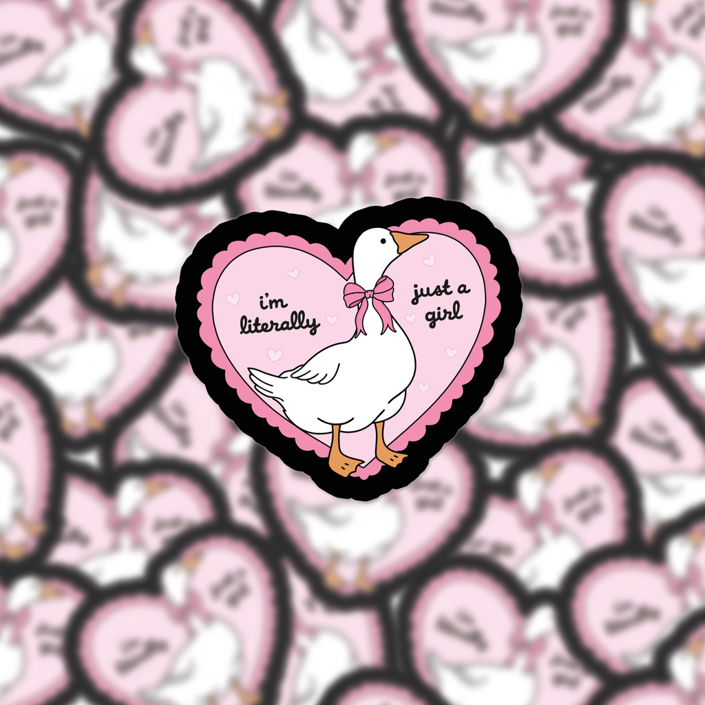 Literally Duck Girl Decal Sticker