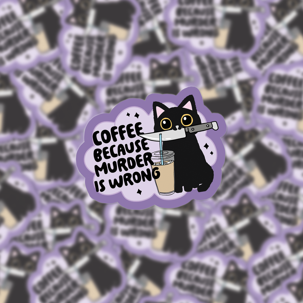 Coffee & Knife Decal Sticker