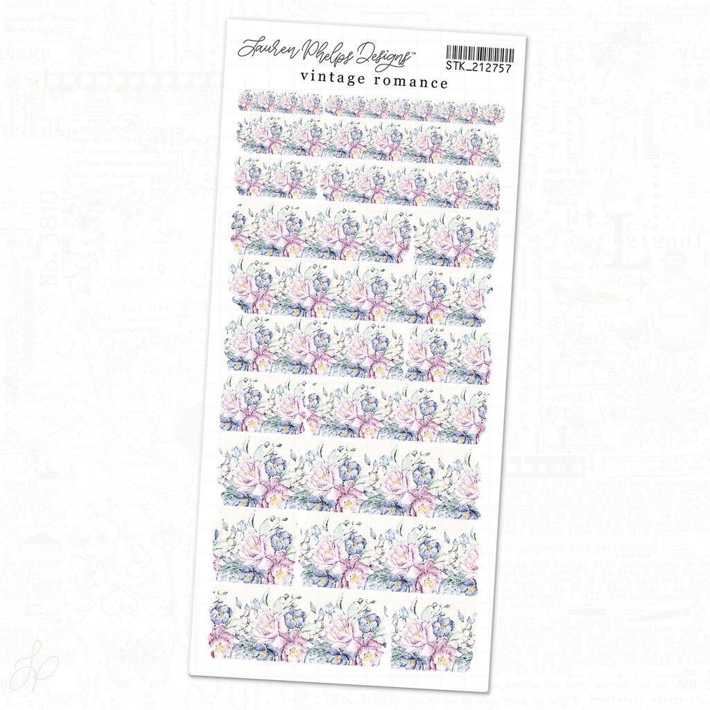 Vintage Romance | Sheet 7 | Washi Strips Sheet