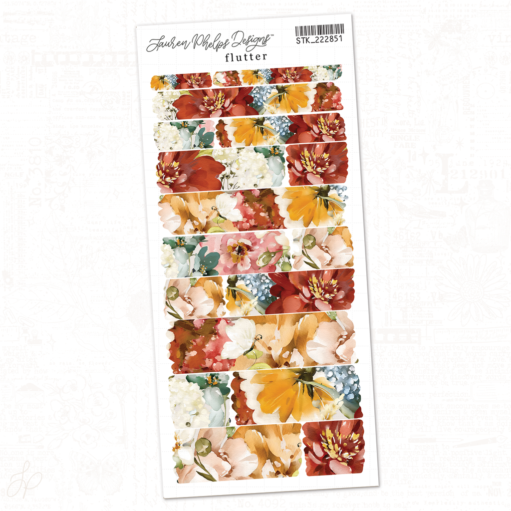 Flutter | Sheet 1 | Washi Strips Sheet